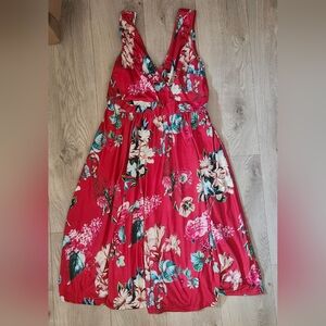 SHEIN Red Floral Maxi Dress